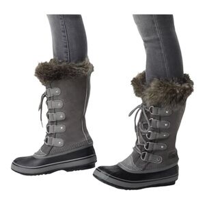 SOREL JOAN OF ARCTIC grey & black WATERPROOF BOOT SZ 7. R2